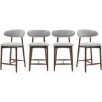 Colamy lot de 4 chaises de bar ? tabourets modernes avec dossier haut, assise confortable en tissu, pour ...
