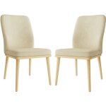 Colamy chaise ? lot de 2 chaises de salle � manger � dossier haut, structure en bois, style vintage �l�gant, ...