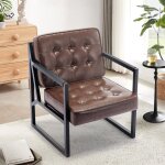 Colamy - fauteuil, fauteuil confortable avec accoudoirs et pieds en m�tal pour salon, chambre, salle ...