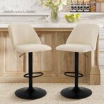 Colamy tabourets de bar rglables et pivotants (lot de 2) - chaises de bar rembourres en simili cuir ...