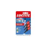 Loctite - colle glue liquide tube super glue 3 ultra gel permanente 1 gr - lot de 3 Loctite - colle glue liquide tube super glue 3 ultra gel permanente 1 gr - lot de 3