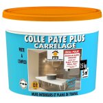 Colle p�te plus carrelage 15kg - pr�te � l?emploi, haute adh�rence - pose de carrelage mural int�rieur ...