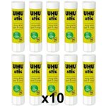 Colle - uhu - b�ton de colle - 8, 2 g - lot de 10 - sans solvants