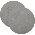 Collecteur de cheveux pour bonde de douche, rond, avec ventouse, facile � installer, lot de 2 (gris)