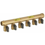 Anquier - collecteur entraxe 50mm mle femelle 3 / 4 - 6 dparts mini - vannes moules mle 1 / 2
