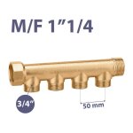 Collecteur linaire mle / femelle 1 1 / 4 icma 3 voies 3 / 4