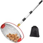 Collecteur de noix, ramasse fruit avec tige tlescopique rglable, rouleau ramasse noix avec sac de rangement, ...