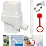 Collecteur r�cup�rateur eau de pluie, kit recuperateur d eau de pluie pour goutti�re rectangulaire, recuperate ...