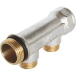 Collecteur sanitaire male - femelle 20 / 27, auto - tanche et align, 2 drivations