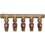 Boutt� - collecteur avec vannes � �crou mobile 3, 4 ou 5 sorties ? 5 vannes