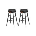 Vasagle - collection echo tabouret de bar, lot de 2, chaise de cuisine, sige haut, en pu avec coutures, ...