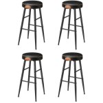 Collection ekho tabouret de bar lot de 2 chaise de cuisine sige haut en pu avec coutures hauteur assise ...