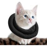 Collerette pour chat r�glable - collier de r�cup�ration doux pour chat - collier de protection pour animaux ...