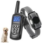 Longziming - collier anti aboiement pour chien - collier lectrique avec tlcommande, 3 modes (son, ...