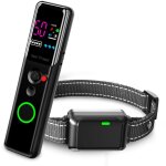 Collier anti aboiement chien avec t�l�commande, modes son / vibration / choc / vibration renforc�e, �tanche ...