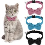 Collier chat anti etranglement collier de chaton r�glable collier pour chat avec clochette et n?ud papillon ...