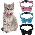 Collier chat anti etranglement collier de chaton r�glable collier pour chat avec clochette et n?ud papillon ...