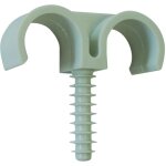 Collier cheville double plastique pour gaines souples � 25mm - sachet 15 pi�ces