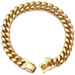 Jusch - collier pour chien, acier inoxydable, 14 mm x 16 pouces, convient aux chiens avec un cou de 14 ...