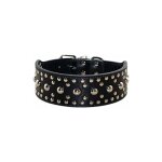 Fei yu - collier de chien en cuir pu clout (noir xs)