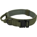 Collier pour chien, collier de dressage r�glable en nylon avec poign�e de contr�le et boucle en m�tal ...