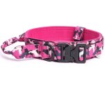 Collier de chien militaire pour chiens de taille moyenne, colliers en nylon r�glables avec poign�e