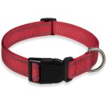 Collier pour chien en nylon avec bande r�fl�chissante, collier rembourr� classique pour moyenne chien, ...