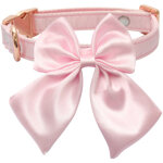 Collier pour chien en soie, rose, fermoir en alliage, taille s