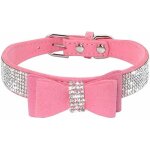 Fei yu - collier pour chien strass (rose s)