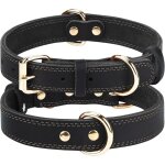 Collier en cuir pour grands chiens - doux, durable et r�glable -