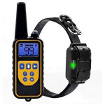 Collier de dressage pour chien impermeable ipx7 rechargeable avec telecommande anti - aboiement