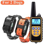 Collier de dressage lectrique pour chien 800 m tlcommande pour animaux de compagnie tanche rechargeable ...