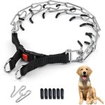 Collier etrangleur pour chien(3. 5 mm x 50 cm), rglable anti aboiement chien, nylon collier de dressage ...
