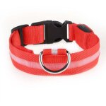 Collier led rechargeable par usb pour chien de compagnie, clignotant, lumineux, s�curit�, lumi�re en ...
