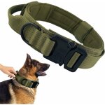 Collier militaire pour chien avec poign�e r�glable en nylon pour chien de taille moyenne et grande taille ...