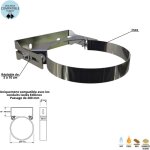 Edilinox - collier mural inox pour conduit double paroi isol ediliso25 diamtre 150