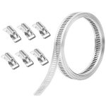Collier de serrage en acier inoxydable de 3 m avec 8 pi�ces de fixation, acier inoxydable 304, collier ...