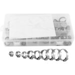 Colliers de serrage � oreille unique en acier inoxydable, 80 pi�ces, 6 - 23, 6 mm, kit d'assortiment ...