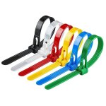 Choyclit - collier de serrage plastique rutilisables 4x150mm , attache cble colores, serre cbles ...