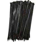 Colliers de serrage r�utilisables en plastique, 250 mm x 7, 6 mm, en nylon rilsan, 250 mm, noir, paquet ...