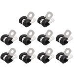 Collier de serrage sourcing map 20pcs 6mm 304 inox caoutchouc amorti isol� attache grillage rigide sangle ...