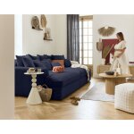 Collins - canap droit 4 places avec double mridienne - assise profonde - velours ctel grosses ctes ...