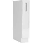 Colonne basse de cuisine, meuble bas de cuisine avec 1 porte coloris blanc - longueur 51 x profondeur ...