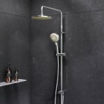 Am. pm - colonne de douche sans robinetterie chrome douche set r�glable en hauteur