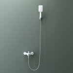 Colonne de douche et baignoire blanc robinet de bain mitigeur blanc avec douchette - mai&mai