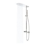 Pro et discount - colonne de douche design avec mitigeur thermostatique pommeau et douchette