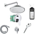 Colonne de douche encastre hansgrohe crometta s avec mitigeur mcanique logis chrom + nettoyant briochin ...