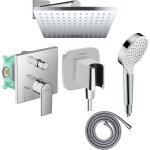 Colonne de douche encastre mcanique hansgrohe vernis shape douche de tte crometta flexible mtaflex ...