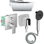Colonne de douche encastre mcanique hansgrohe vernis shape douche de tte vernis shape flexible isiflex ...