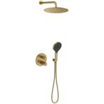 Colonne de douche encastre thermostatique jacob delafon metro laiton bross